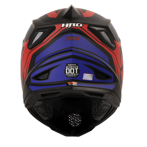 Casco Hro Mx03 Oximo Negro Mate Rojo - Image 5