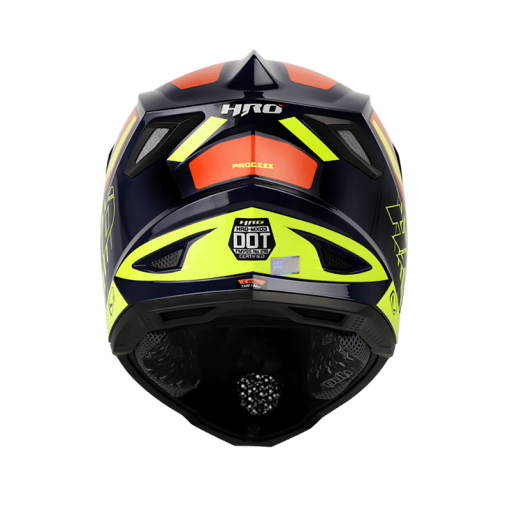 Casco Hro Mx03 Process Azul Brillo Amarillo - Image 5