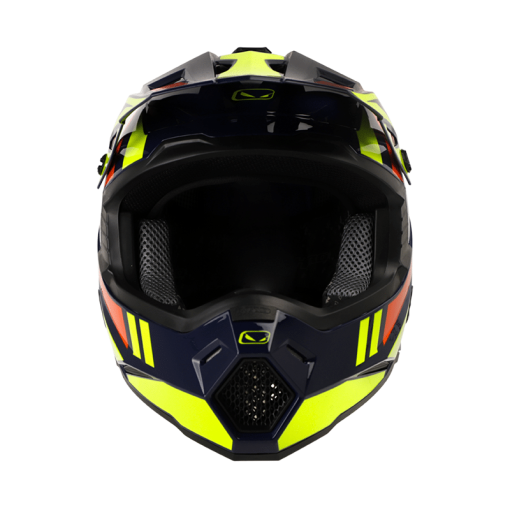 Casco Hro Mx03 Process Azul Brillo Amarillo - Image 3