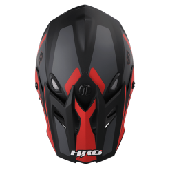 Casco Hro Mx03 Process Negro Mate Rojo2 - Punto Llantas 1