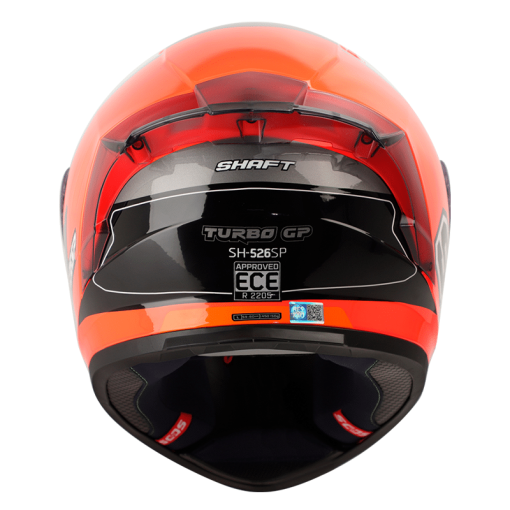 Casco Shaft 526Sp Turbo Naranja Brillo Gris - Image 4