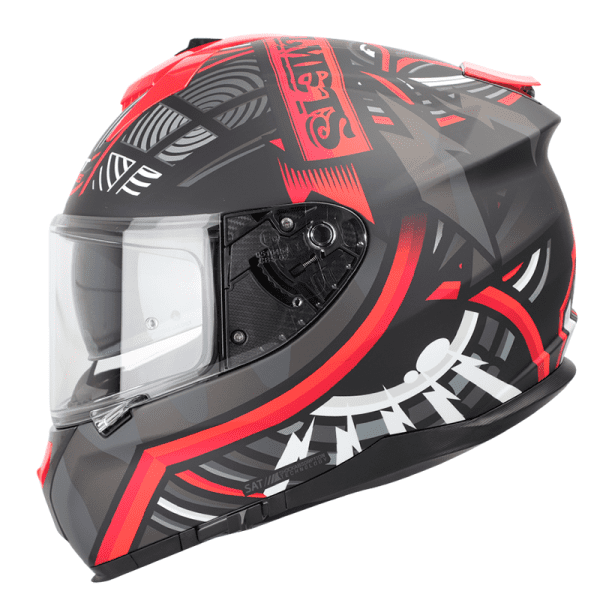Casco Shaft Pro 610Dv Vitral Vital Negro Mate Rojo1 - Punto Llantas 1