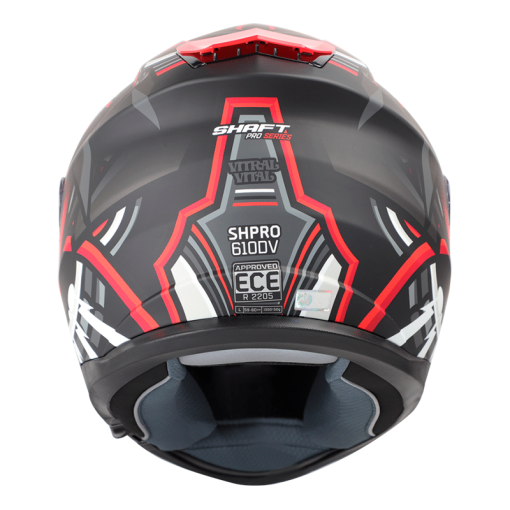 Casco Shaft Pro 610Dv Vitral Vital Negro Mate Rojo - Image 2