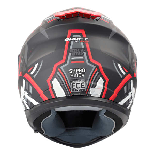 Casco Shaft Pro 610Dv Vitral Vital Negro Mate Rojo3 - Punto Llantas 2