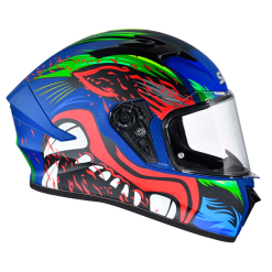 Casco Smk Stellar Animal Azul Mate2 - Punto Llantas 1