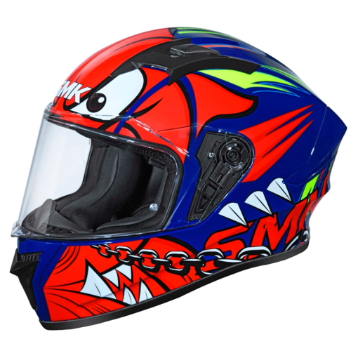Casco Smk Stellar Monster Azul Rojo Brillante