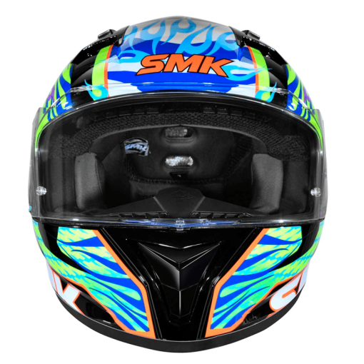 Casco Smk Stellar Skull Azul Verde Brillante - Image 3