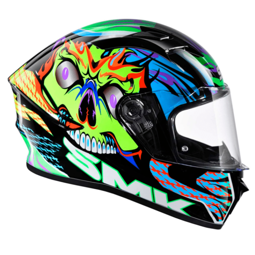 Casco Smk Stellar Skull Negro Azul Brillante - Image 2