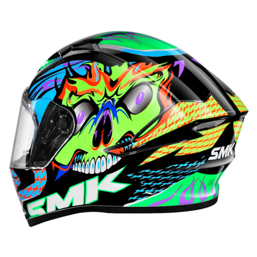 Casco Smk Stellar Skull Negro Azul Brillante - Image 3