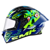 Casco Smk Stellar Skull Verde Brillante4 - Punto Llantas 6
