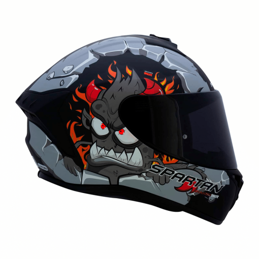 Casco Spartan Draken Baker Negro Mate - Image 2