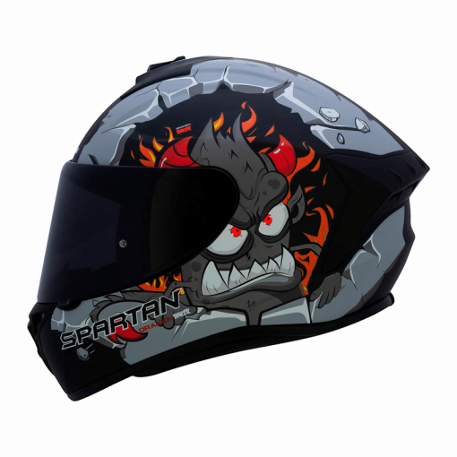Casco Spartan Draken Baker Negro Mate