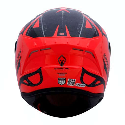Casco Spartan Draken Dekers Rojo Brillo - Image 3