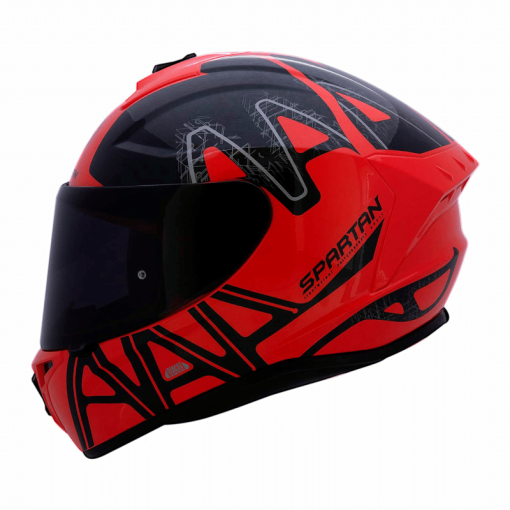 Casco Spartan Draken Dekers Rojo Brillo