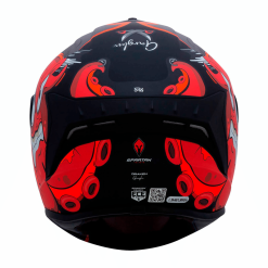Casco Spartan Draken Garglen Rojo Mate1 - Punto Llantas 2
