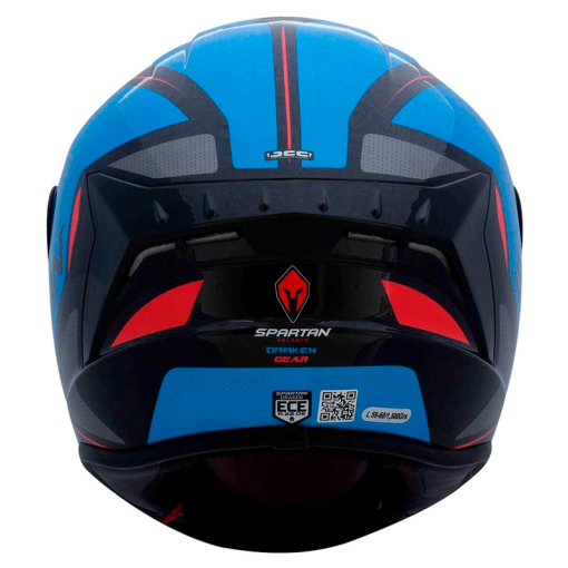 Casco Spartan Draken Gear Azul Brillo - Image 3