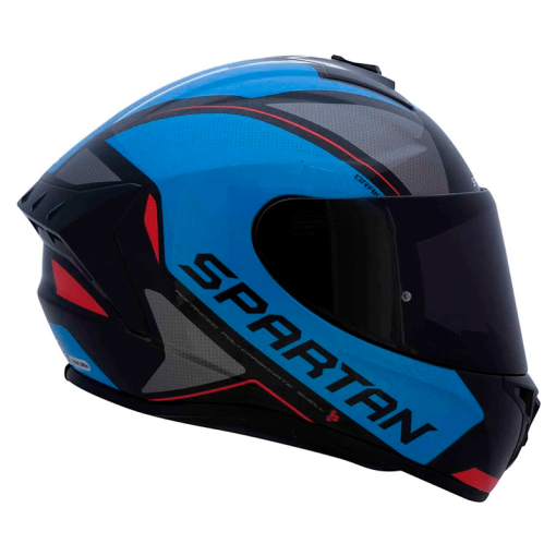 Casco Spartan Draken Gear Azul Brillo - Image 2