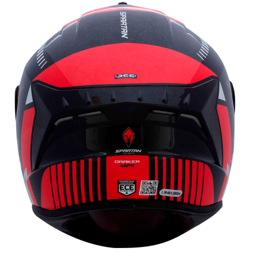 Casco Spartan Draken Mp4 Rojo Brillo - Image 3
