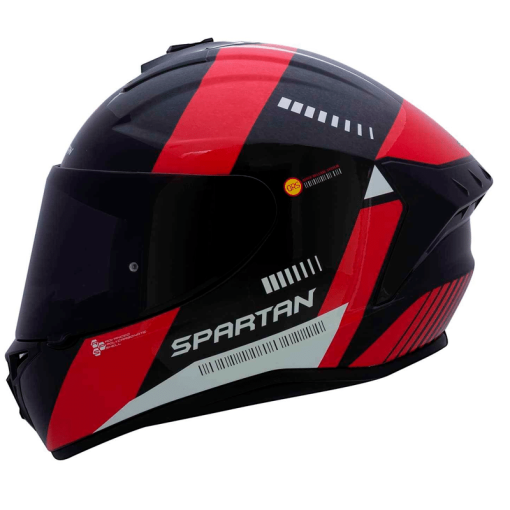 Casco Spartan Draken Mp4 Rojo Brillo