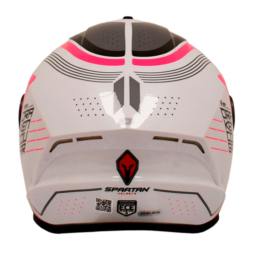 Casco Spartan Draken S Cougar Blanco Fucsia Brillo - Image 3
