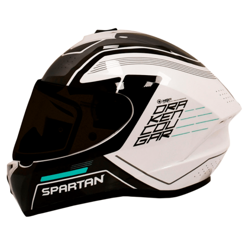Casco Spartan Draken S Cougar Blanco Gris Brillo