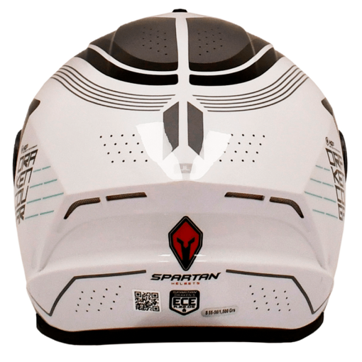 Casco Spartan Draken S Cougar Blanco Gris Brillo - Image 4