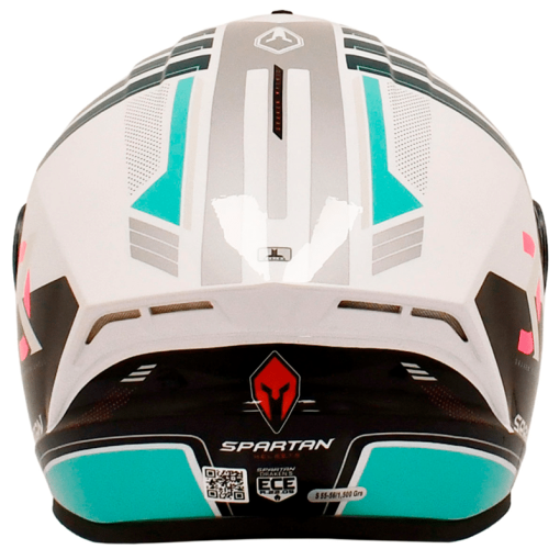 Casco Spartan Draken S Mysthic Blanco Verde Brillo - Image 3