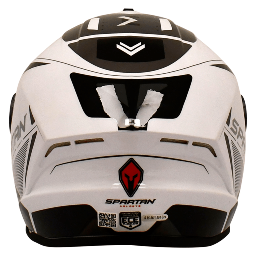 Casco Spartan Draken S Wind Blanco Negro Brillo - Image 3