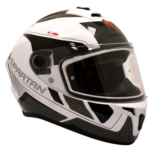Casco Spartan Draken S Wind Blanco Negro Brillo - Image 2