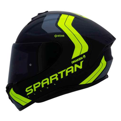 Casco Spartan Draken Slide Amarillo Mate