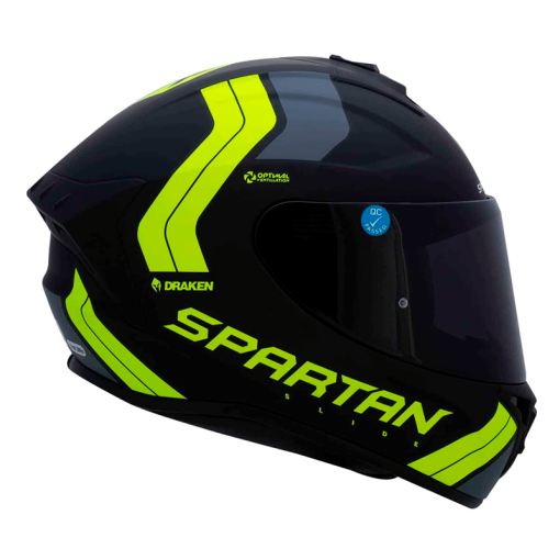 Casco Spartan Draken Slide Amarillo Mate - Image 2