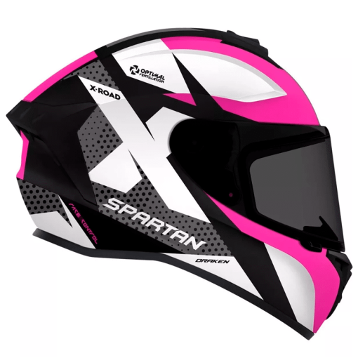 Casco Spartan Draken X-Road Fucsia Brillo - Image 2