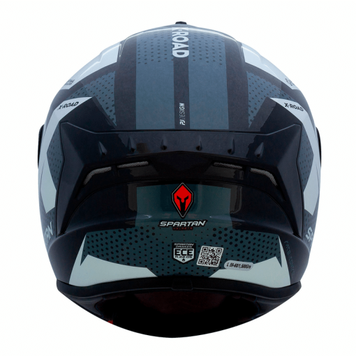 Casco Spartan Draken X-Road Negro Brillo - Image 3