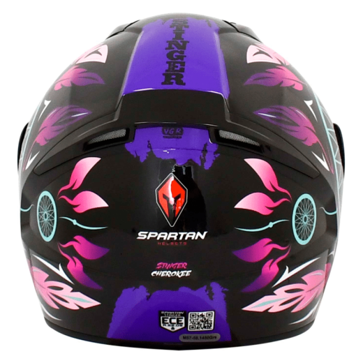 Casco Spartan Stinger Cherokee Morado Brillo - Image 3