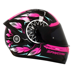Casco Spartan Stinger Cherokee Rosado Brillo2 - Punto Llantas 1