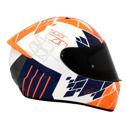 Casco Spartan Stinger Fractur Naranja Brillo - Image 2