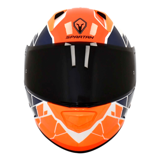 Casco Spartan Stinger Fractur Naranja Brillo - Image 4