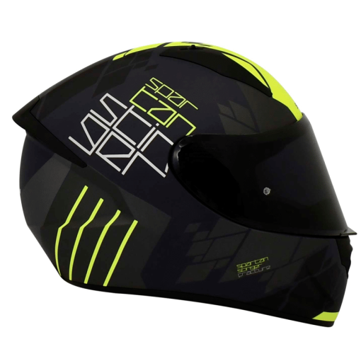 Casco Spartan Stinger Fracture Gris Amarillo Mate - Image 2