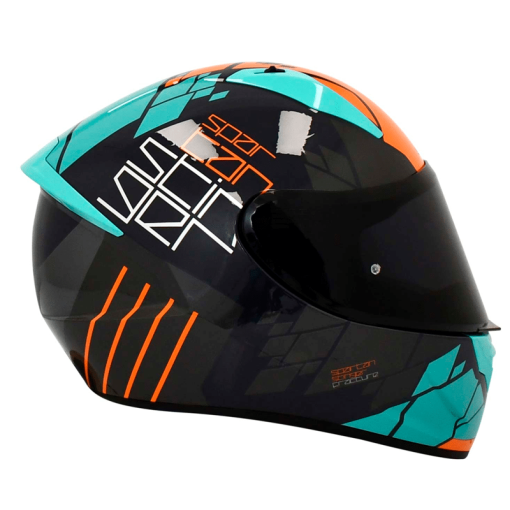 Casco Spartan Stinger Fracture Gris Verde Brillo - Image 2