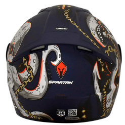 Casco Spartan Stinger Kraken Azul Gris Mate1 - Punto Llantas 3