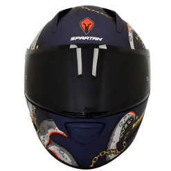 Casco Spartan Stinger Kraken Azul Gris Mate3 - Punto Llantas 2