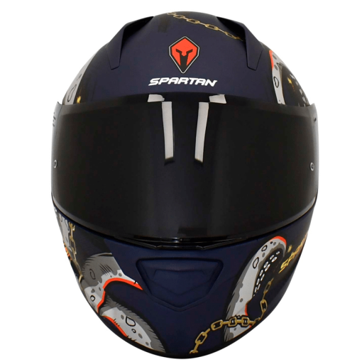 Casco Spartan Stinger Kraken Azul Gris Mate - Image 3