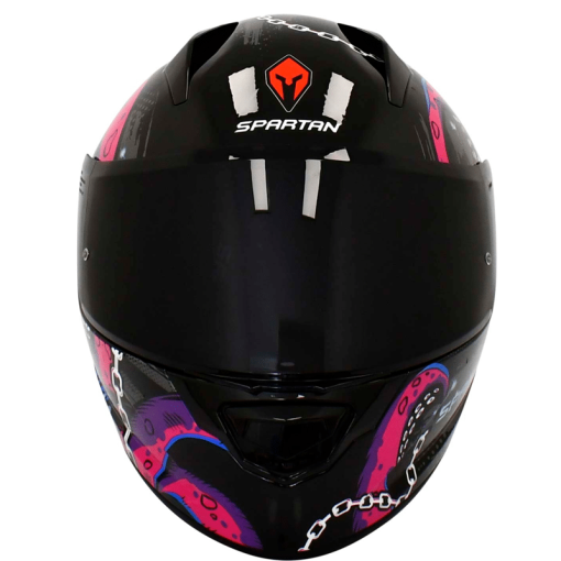 Casco Spartan Stinger Kraken Morado Brillo - Image 4