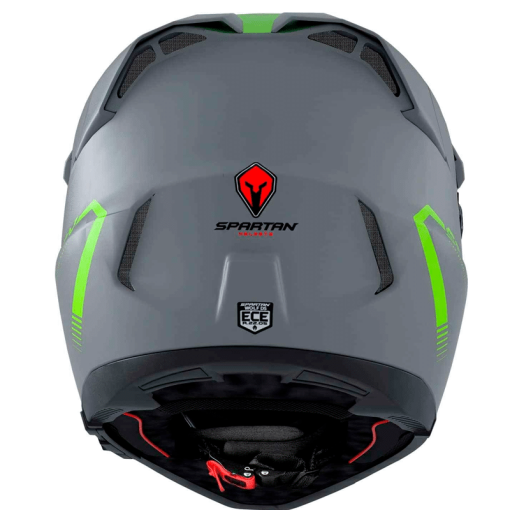 Casco Spartan Wolf Ds Solid Negro Mate Amarillo - Image 3