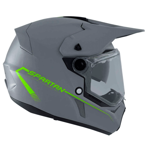 Casco Spartan Wolf Ds Solid Negro Mate Amarillo - Image 2