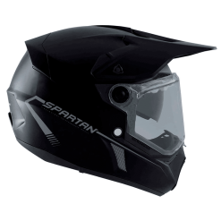Casco Spartan Wolf Ds Solid Negro Mate1 - Punto Llantas 1