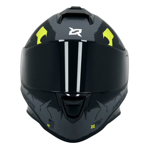 Casco X-Sports V151 Swamp Gris Amarillo Mate - Image 3