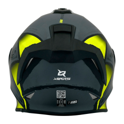 Casco X Sports V151 Swamp Gris Amarillo Mate1 - Punto Llantas 3