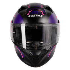 Casco Hro 3420Dv World Wide Negro Mate Fucsia3 - Punto Llantas 3