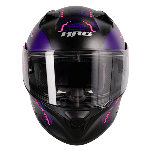 Casco Hro 3420Dv World Wide Negro Mate Fucsia - Image 4